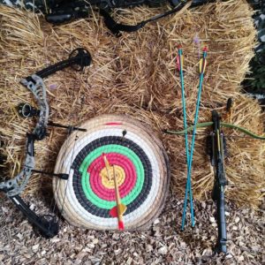 Bogensport - Bögen und Zielscheibe
